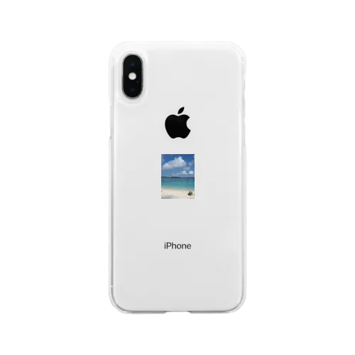 南の島の海 Soft Clear Smartphone Case