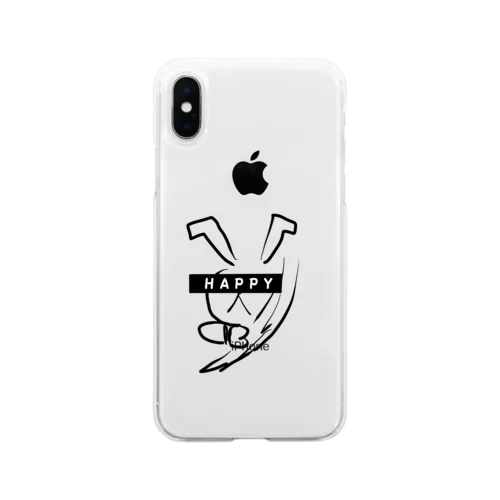 ハッピー Soft Clear Smartphone Case