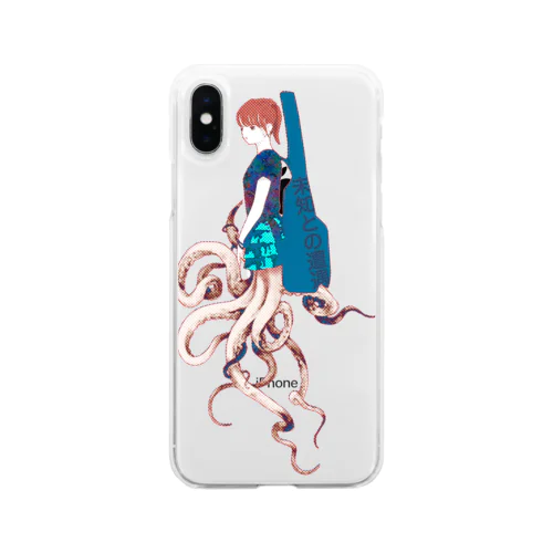 ロックタコ少女003 Soft Clear Smartphone Case