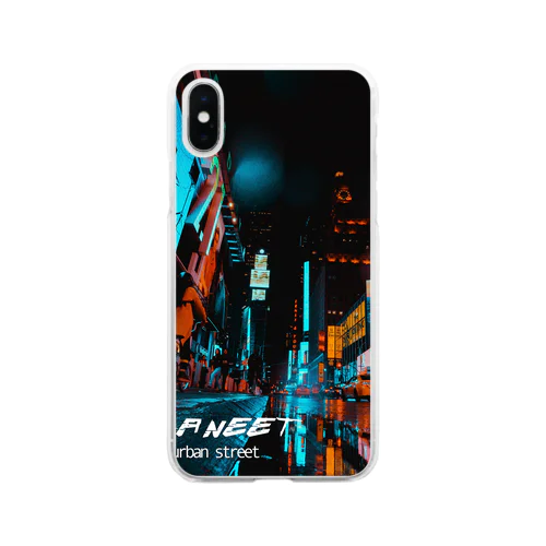 Midnight urban street Soft Clear Smartphone Case