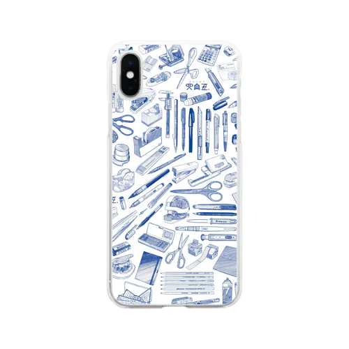 文具王ロゴマーク Soft Clear Smartphone Case