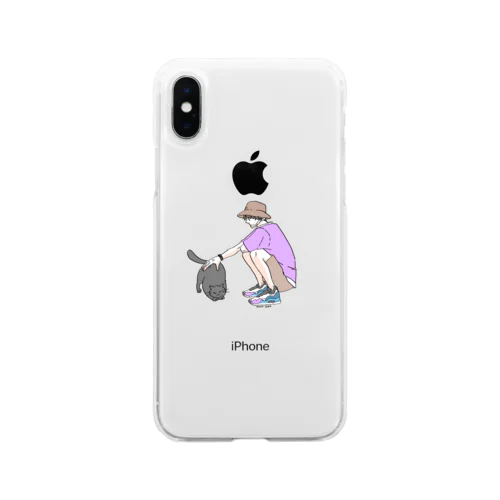 cat&boy Soft Clear Smartphone Case