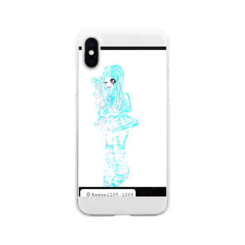 透明女子♥️ちゃん Soft Clear Smartphone Case