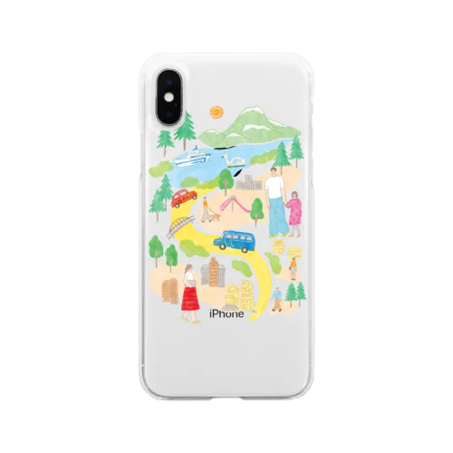 街の地図 Soft Clear Smartphone Case