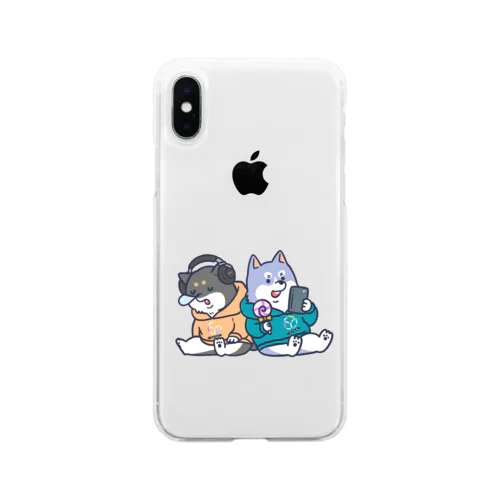 〜2匹の名前募集中〜 Soft Clear Smartphone Case