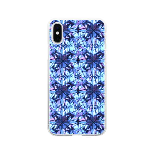 結晶（蒼） Soft Clear Smartphone Case