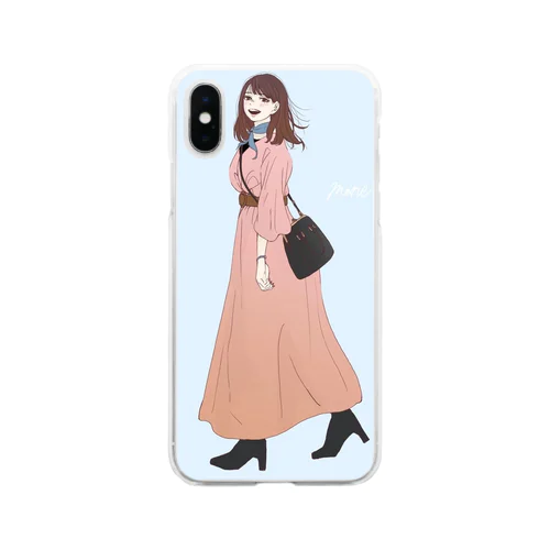 お姉さんスマホケース Soft Clear Smartphone Case