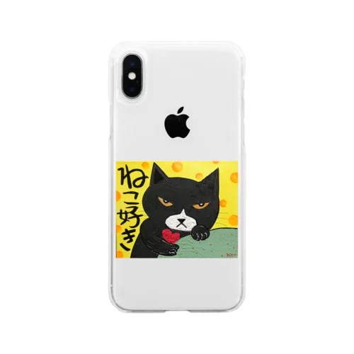 猫好き♥️付き Soft Clear Smartphone Case