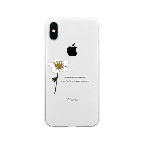 お花 Soft Clear Smartphone Case