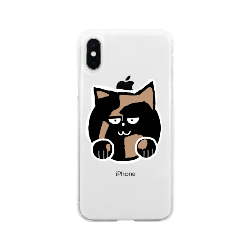 サビ猫のazuneko(あずねこ) Soft Clear Smartphone Case