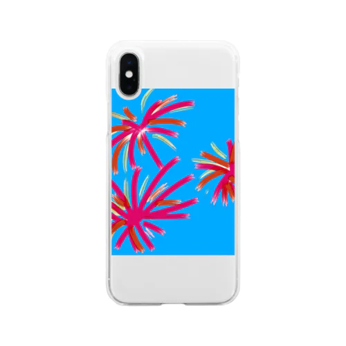 大輪の花 Soft Clear Smartphone Case