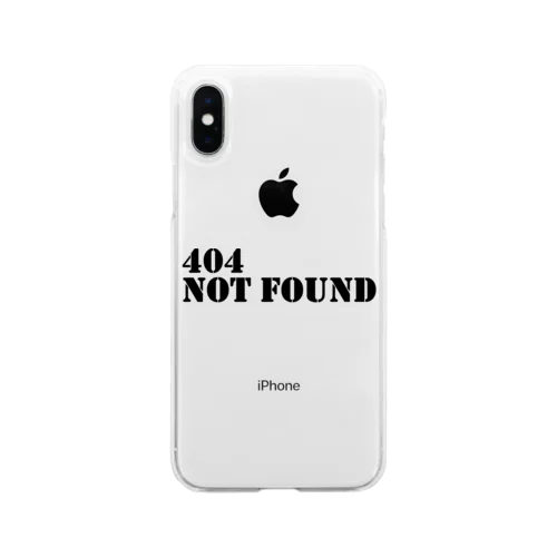 404 not found Soft Clear Smartphone Case