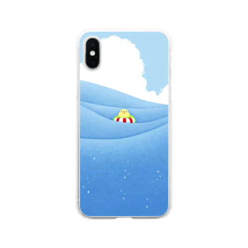 ぷかぷかインコ Soft Clear Smartphone Case