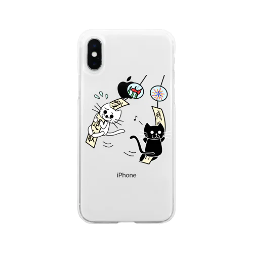 たまとクロと風鈴 Soft Clear Smartphone Case