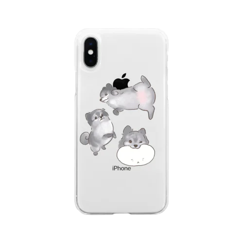 「保護犬カフェ支援」グッズ 熊伍郎さん Soft Clear Smartphone Case