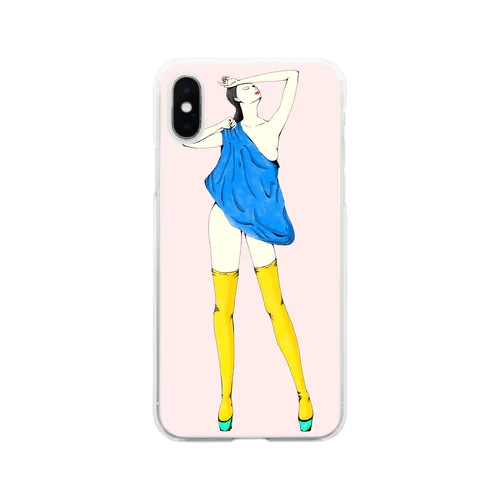 上品な女 Soft Clear Smartphone Case