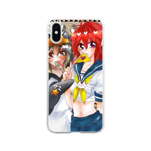 セーラー＆ペンギンガール Soft Clear Smartphone Case