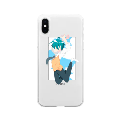 青空へジャンプ！ Soft Clear Smartphone Case