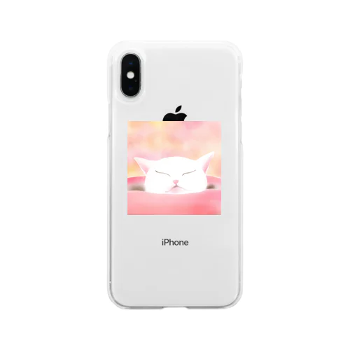 あごのせ寝 Soft Clear Smartphone Case