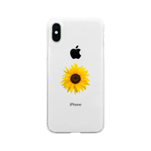 ひまわり / sunflower Soft Clear Smartphone Case