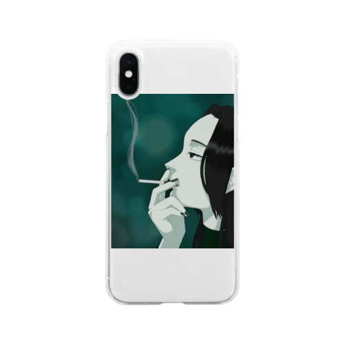 タバコと彼女 Soft Clear Smartphone Case