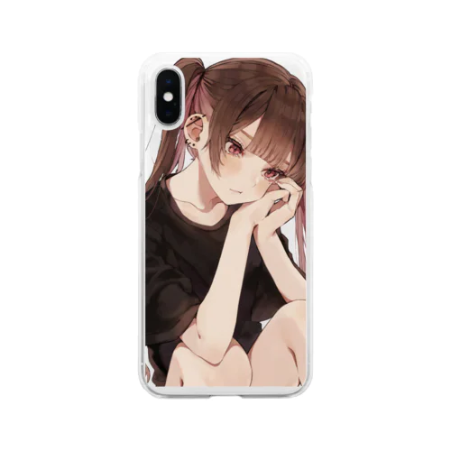 ツインテちゃん Soft Clear Smartphone Case