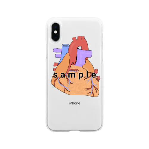 心臓のsample Soft Clear Smartphone Case