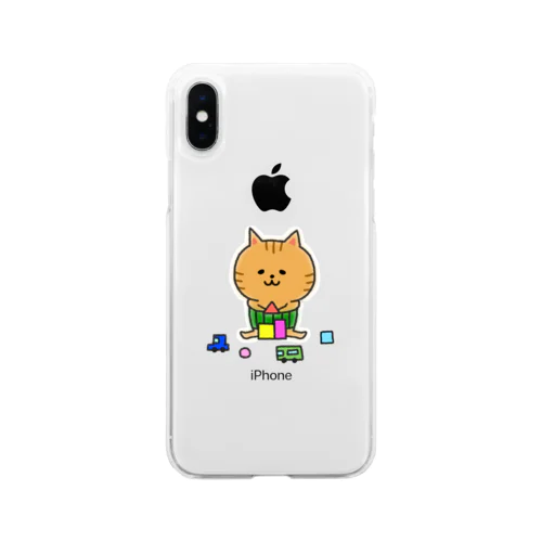 はらまきにゃんこ Soft Clear Smartphone Case