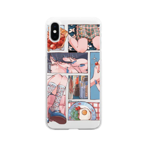 コバルトブルー Soft Clear Smartphone Case