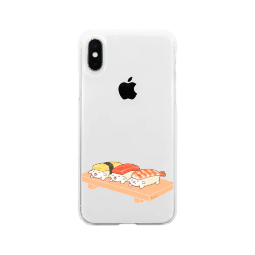 お寿司ひつじのグッズ Soft Clear Smartphone Case