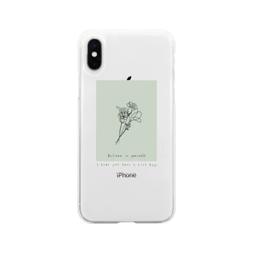 bouquet green Soft Clear Smartphone Case