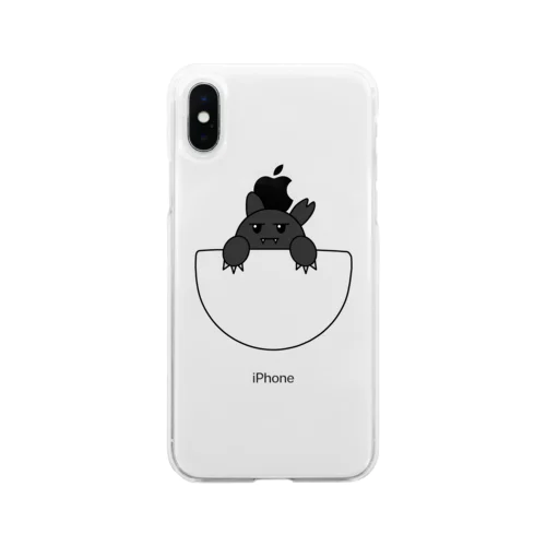 ポケットに住み着く猫です Soft Clear Smartphone Case