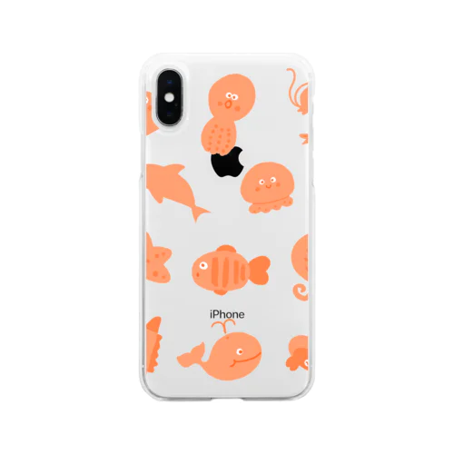 うみのいきもの Soft Clear Smartphone Case