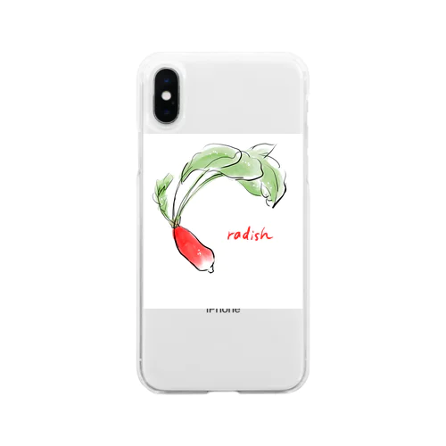 お野菜シリーズ♫ラディッシュ Soft Clear Smartphone Case