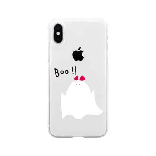 あたし、おばけちゃんだよ！BOO！！ Soft Clear Smartphone Case