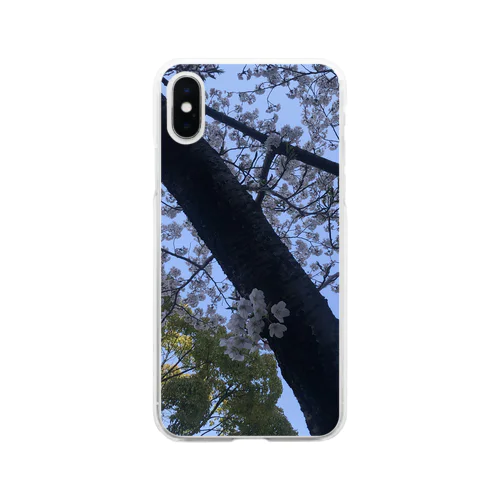 桜と青空 Soft Clear Smartphone Case