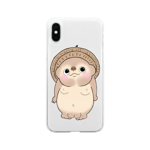 ぽんぽこ Soft Clear Smartphone Case