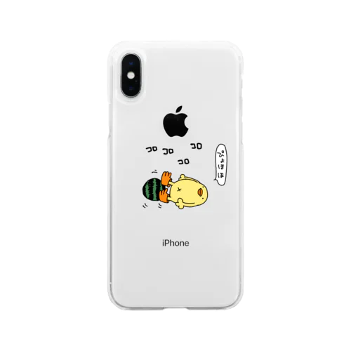 スイカコロコロぴよ Soft Clear Smartphone Case