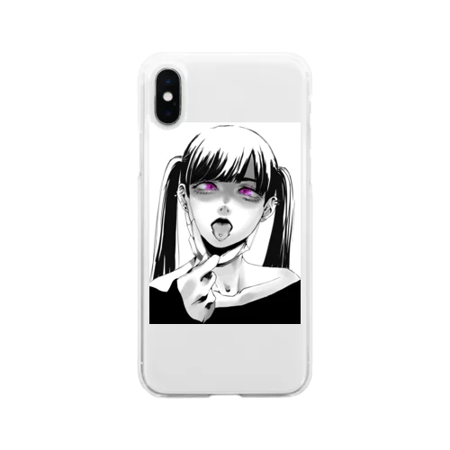 メンヘラ女 Soft Clear Smartphone Case