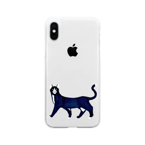 ハチワレねこ Soft Clear Smartphone Case