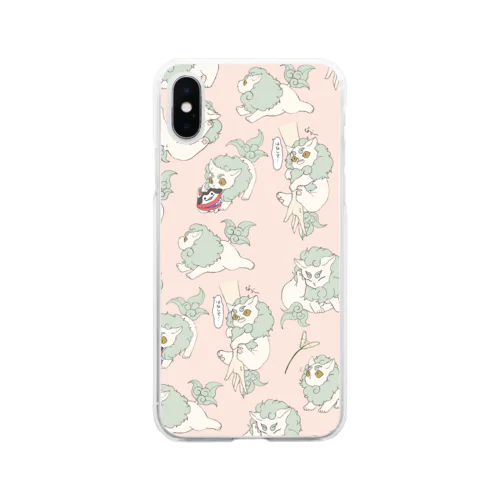 ちびからくん総柄 Soft Clear Smartphone Case