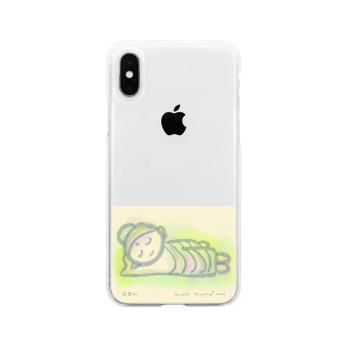 ゆる仏画「涅槃仏」 Soft Clear Smartphone Case