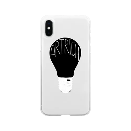 ARTRICH ロゴ　ブラック Soft Clear Smartphone Case