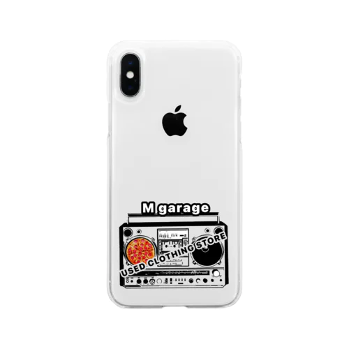 MGarage ‘90 ラジカセとピザ Soft Clear Smartphone Case