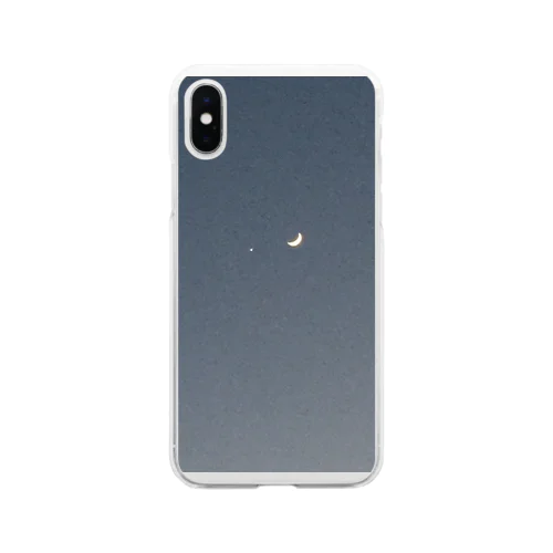 月 Soft Clear Smartphone Case