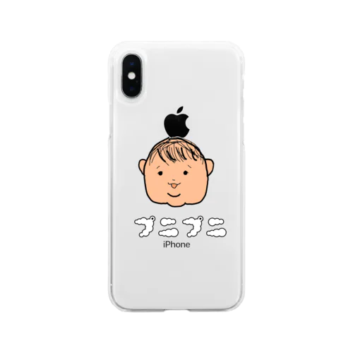 プニプニちゃん Soft Clear Smartphone Case
