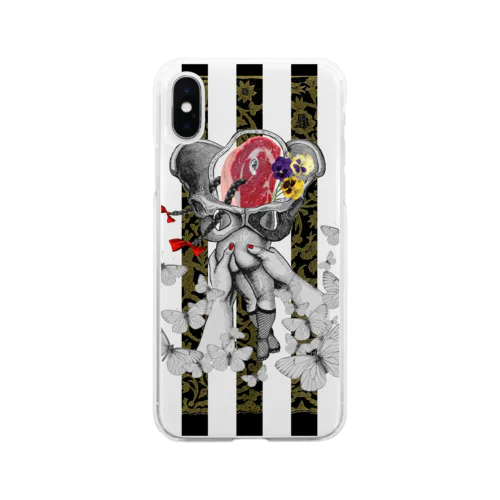 Meat girl (Stripe ver.) Soft Clear Smartphone Case