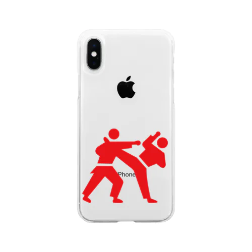 41-空手 組手 Soft Clear Smartphone Case