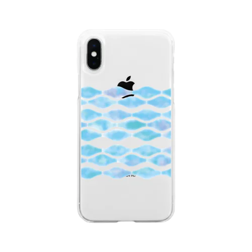 なみもよう Soft Clear Smartphone Case