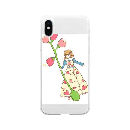 花の妖精さん Soft Clear Smartphone Case